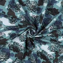 Load image into Gallery viewer, Blue Camo Quads French terry