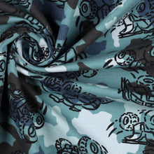 Load image into Gallery viewer, Blue Camo Quads French terry