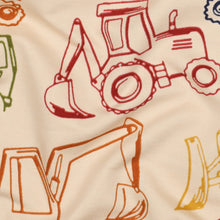 Load image into Gallery viewer, Roadwork Vehicles French terry sand
