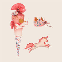 Load image into Gallery viewer, DIY Giant Sweets/Gift Cone Schultüte cotton panel Unicorn