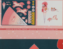 Load image into Gallery viewer, DIY Giant Sweets/Gift Cone Schultüte cotton panel Unicorn