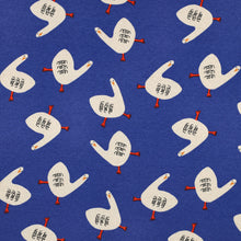 Load image into Gallery viewer, Jennifer Bouron Geese GOTS ribbed jersey - blue