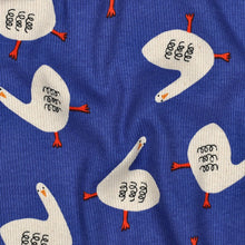 Load image into Gallery viewer, Jennifer Bouron Geese GOTS ribbed jersey - blue
