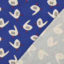 Load image into Gallery viewer, Jennifer Bouron Geese GOTS ribbed jersey - blue