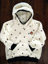 Load image into Gallery viewer, Teddy Sherpa Embroidered Daisies rosewood 0.7 M PIECE