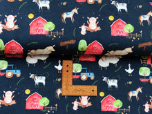 Load image into Gallery viewer, Farm on denim look jersey