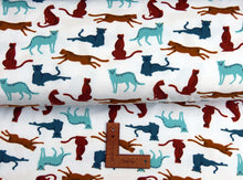 Load image into Gallery viewer, Colourful Leopards on white GOTS organic brushed sweatshirt