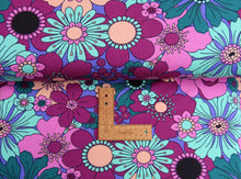 Load image into Gallery viewer, Blomster Vintage Bloom French terry Purple