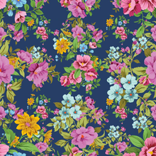 Load image into Gallery viewer, Summer Bouquet on navy jersey