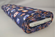 Load image into Gallery viewer, Animal Faces on navy Alpenfleece/Alpine fleece/fleece back sweatshirt