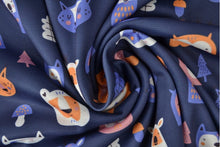 Load image into Gallery viewer, Animal Faces on navy Alpenfleece/Alpine fleece/fleece back sweatshirt