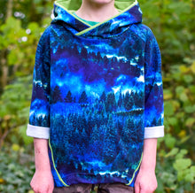 Load image into Gallery viewer, Forest Landscape Inks and greens French terry