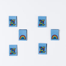 Load image into Gallery viewer, 'PLAY THE DAY AWAY' Pack of 6 sewing labels