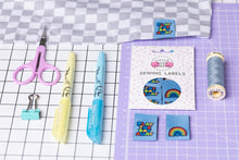 Load image into Gallery viewer, 'PLAY THE DAY AWAY' Pack of 6 sewing labels