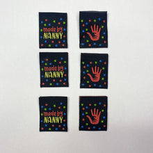Load image into Gallery viewer, 'MADE BY NANNY' Pack of 6 sewing labels