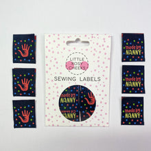 Load image into Gallery viewer, 'MADE BY NANNY' Pack of 6 sewing labels