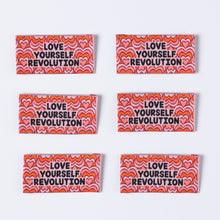 Load image into Gallery viewer, 'LOVE YOURSELF REVOLUTION' Pack of 6 sewing labels