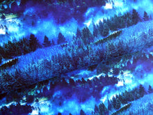 Load image into Gallery viewer, Forest Landscape Inks and greens French terry