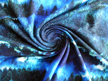 Load image into Gallery viewer, Forest Landscape Inks and greens French terry