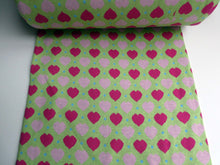Load image into Gallery viewer, VIBRANT HEARTS LIME JACQUARD TUBULAR KNIT
