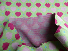 Load image into Gallery viewer, VIBRANT HEARTS LIME JACQUARD TUBULAR KNIT