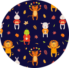 Load image into Gallery viewer, Fall Friends on dark blue French terry