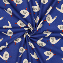 Load image into Gallery viewer, Jennifer Bouron Geese GOTS ribbed jersey - blue

