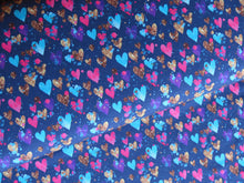 Load image into Gallery viewer, Glitter Hearts on navy jersey
