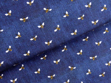 Load image into Gallery viewer, Bees on jeans effect jersey 0.5 M PIECE
