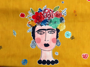 Frida Kahlo's Portrait jersey panel DUE IN STOCK W/C 06.05