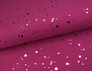 Foil print jersey, Plum