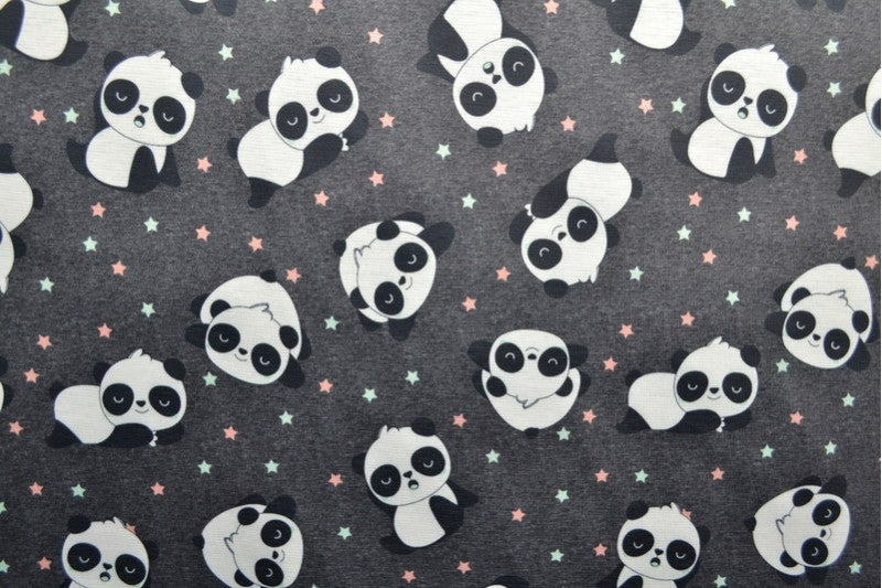 Pandas on grey jogging sweatshirt DUE IN STOCK W/C 27.10