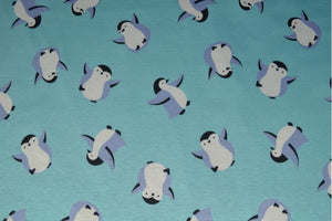 Penguins on sky blue jogging sweatshirt DUE IN STOCK W/C 27.10