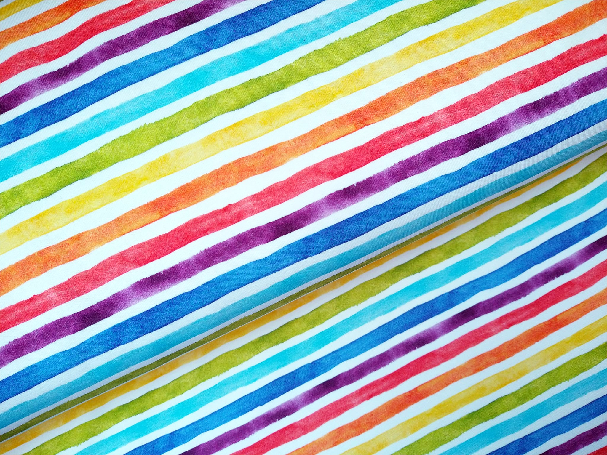Rainbow Stripes French terry 1.6 M PIECE – Fabricasa fabrics