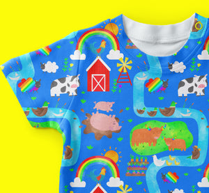 Farmyard Frolics on sky blue jersey, exclusive ETA W/C 24.03