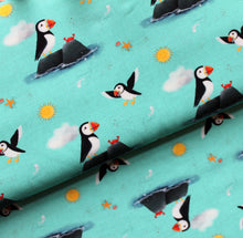 Load image into Gallery viewer, Puffins&#39; Life on turquoise jersey, exclusive ETA W/C 24.03
