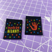 Load image into Gallery viewer, &#39;MADE BY NANNY&#39; Pack of 6 sewing labels
