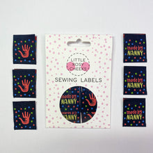 Load image into Gallery viewer, &#39;MADE BY NANNY&#39; Pack of 6 sewing labels
