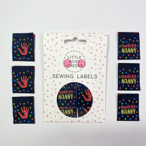 'MADE BY NANNY' Pack of 6 sewing labels