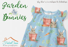 Load image into Gallery viewer, Garden Bunnies on sky blue jersey, exclusive ETA W/C 24.03
