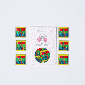 'I AM LOVED' Pack of 6 sewing labels
