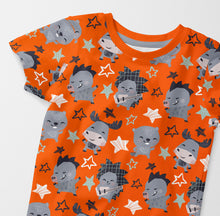 Load image into Gallery viewer, Rock&#39;n&#39;roll Animals on orange jersey
