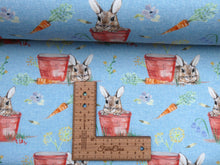 Load image into Gallery viewer, Garden Bunnies on sky blue jersey, exclusive ETA W/C 24.03
