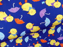 Load image into Gallery viewer, Ducklings with Brollies French terry 0.9 M PIECE
