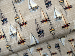 Sailboats cotton jersey