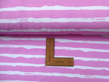 Load image into Gallery viewer, Painted pink stripes French terry 1.16 M PIECE
