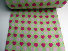 Load image into Gallery viewer, VIBRANT HEARTS LIME JACQUARD TUBULAR KNIT
