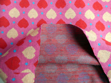 Load image into Gallery viewer, VIBRANT HEARTS CERISE JACQUARD TUBULAR KNIT
