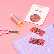 Load image into Gallery viewer, &#39;LOVE YOURSELF REVOLUTION&#39; Pack of 6 sewing labels
